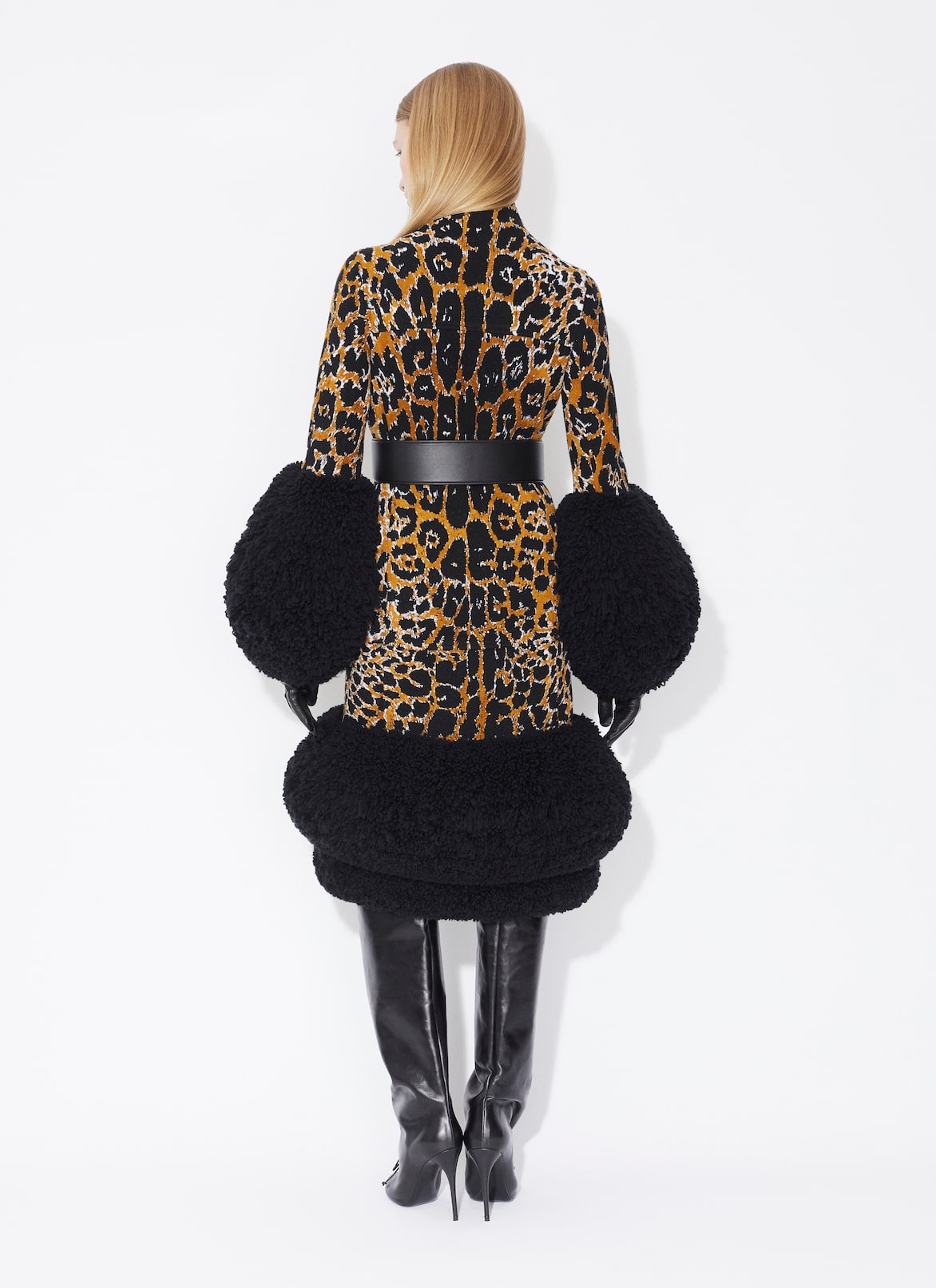 레오파드 자카드 니트 코트 ALAÏA   레오파드 자카드 니트 코트